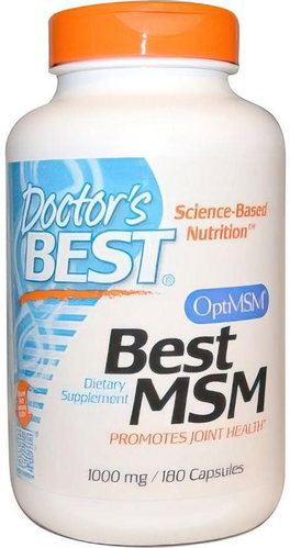 Doctor's Best MSM 1000 mg, 180 capsules - Dietary Supplement - Main image