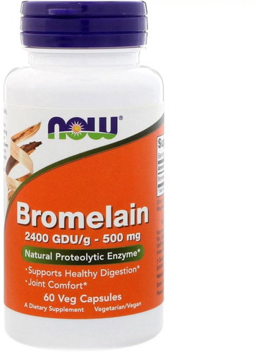NOW Foods Bromelain 500 mg, 100 capsules - Dietary Supplement - Main image