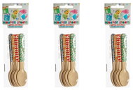 Intertan SA Tessera Dřevěné lžíce pro děti 14 cm, 3 × 8 ks - Cutlery Set
