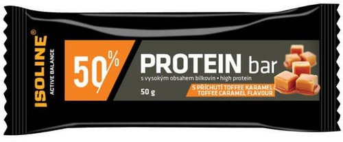 Isoline Protein bar 50% Caramel 50 g - Protein Bar - Main image