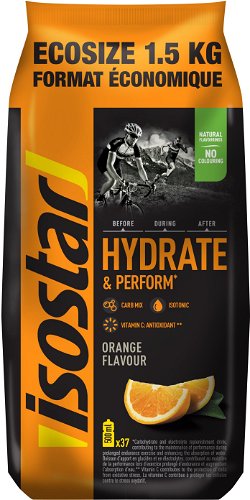 Isostar Hydratate & Perform Powder, 1500g, Orange - Ionic Drink
