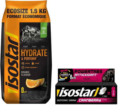 Isostar Hydrate & Perform Powder, 1500g, Orange + Cranberry - Kit - Main image