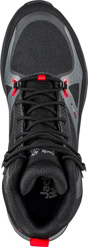 Jack Wolfskin Force Trekker Texapore MID M, Black/Red, size EU 44.5/276mm - Trekking Shoes - Main image