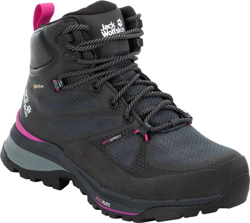 Jack Wolfskin Force Striker Texapore MID W, Grey/Pink, size EU 42.5/267mm - Trekking Shoes - Main image