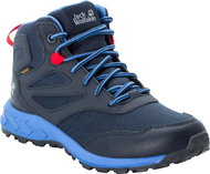 Jack Wolfskin Woodland Texapore MID K, Blue/Red - Trekking Shoes