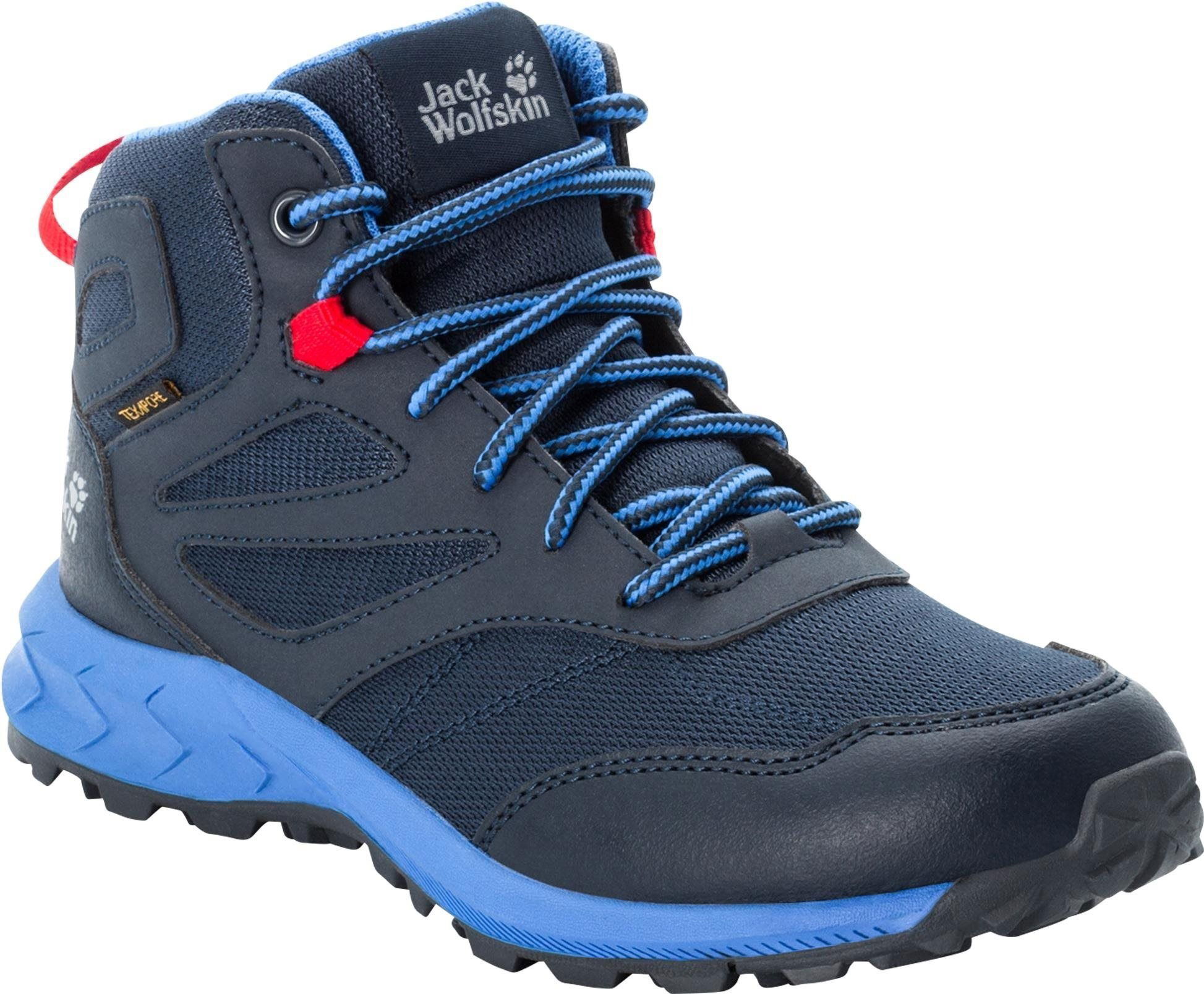 Jack Wolfskin Woodland Texapore MID K Blue Red size EU 33 100mm Trekking Shoes Alza.cz