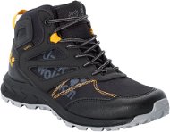 Jack Wolfskin Woodland Texapore Low K fekete/sárga EU 33 / 200 mm - Trekking cipő