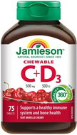 JAMIESON Vitamins C and D3 cherry 75 sucking tablets - Vitamin C