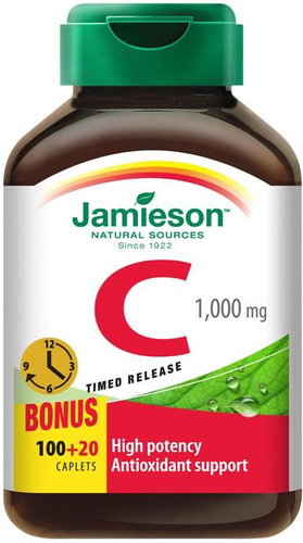 JAMIESON Vitamin C 1000 mg with gradual release 100 + 20 tablets - Vitamin C - Main image