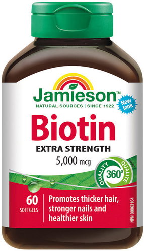 Jamieson Biotin 5000mcg 60 Capsules - Vitamin B - Main image