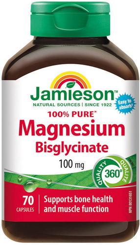 Jamieson Magnesium Bisglycinate 100mg 70 Capsules - Magnesium - Main image