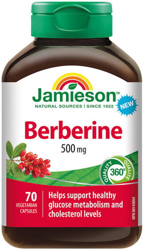 Jamieson Berberine 500 mg 70 capsules - Dietary Supplement - Main image