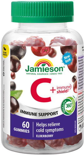 JAMIESON Vitamín C+Immune Shield Gummies 60 pastilek - Vitamin C - Main image
