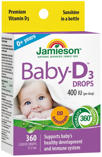 JAMIESON Vitamin D3 400 IU Baby-D Drops 11.7ml - Vitamin D3 - Main image