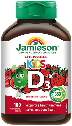 JAMIESON Vitamín D3 KIDS 400 IU 100 tablet - Vitamin D3 - Main image