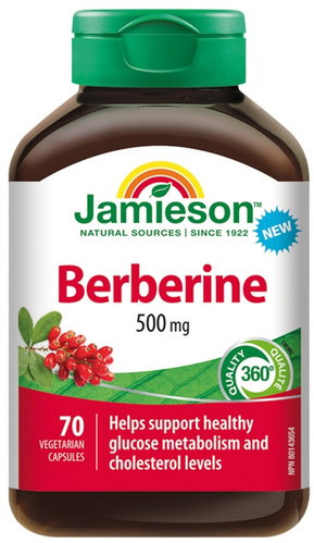 JAMIESON Berberine 500 mg GLP-1 support 70 kapslí - Herbal Extract - Main image
