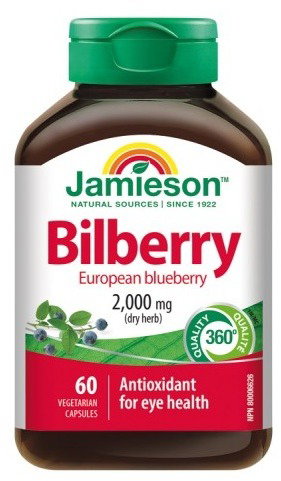 JAMIESON Bilberry 2000mg 60 Tablets - Herbal Extract - Main image