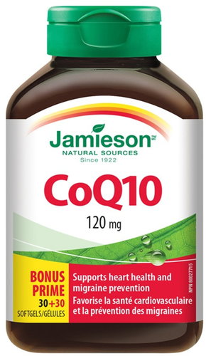 JAMIESON Coenzym Q10 120 mg 30 + 30 kapslí - Coenzym Q10 - Main image