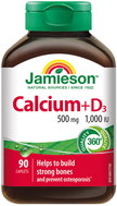 JAMIESON Calcium 500mg + D3 1000IU 90 capsules - Dietary Supplement