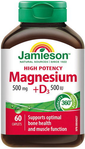 JAMIESON Magnesium 500 mg + vit D3 500 IU 60 tablet - Magnesium - Main image