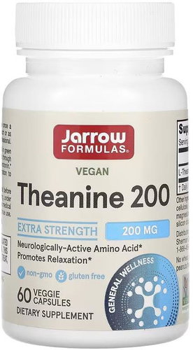 Jarrow Formulas Theanine, 200 mg, 60 veg capsules - L-theanine - Main image