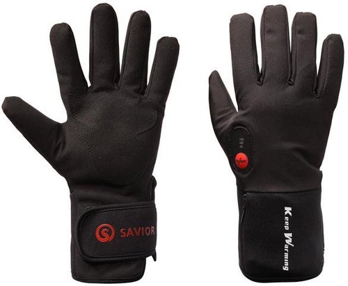 Bezdoteku Savior, vyhřívané pánské černé vel. S - Cycling Gloves - Main image