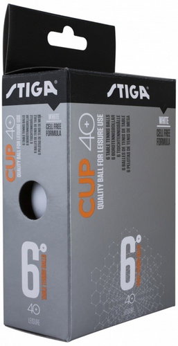 STIGA CUP ABS fehér 6 db - Ping-pong labda - Fő fotó