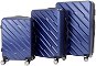 Sada 3 kufrov T-class TPL-7001, M, L, XL, TSA zámok, rozširiteľné (modrá) - Sada kufrov