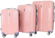 Set of 3 T-class TPL-5001 suitcases, M, L, XL, TSA lock, expandable, (pink) - Case Set
