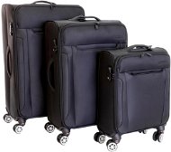 Sada 3 kufrov T-class CTS 0008, S, L, XL, TEXTIL, TSA zámok, (čierna) - Sada kufrov
