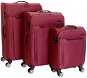 Set of 3 suitcases T-class CTS 0008, S, L, XL, TEXTILE, TSA lock, (burgundy) - Case Set