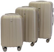 Set of 3 suitcases T-class 902, ABS, brake, M, L, XL, (champagne) - Case Set