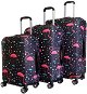 Set of 3 T-class suitcase covers (flamingos) - Luggage Cover