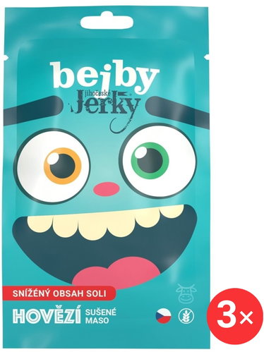 South Bohemian Jerky Beef Beef 3 x 20 g - Dried Meat - Main image