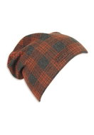 Sterntaler zimní, chlapecká, spadlá, šedooranžová, káro, 4622106, 57, 14051x1053387539 - Zimní čepice