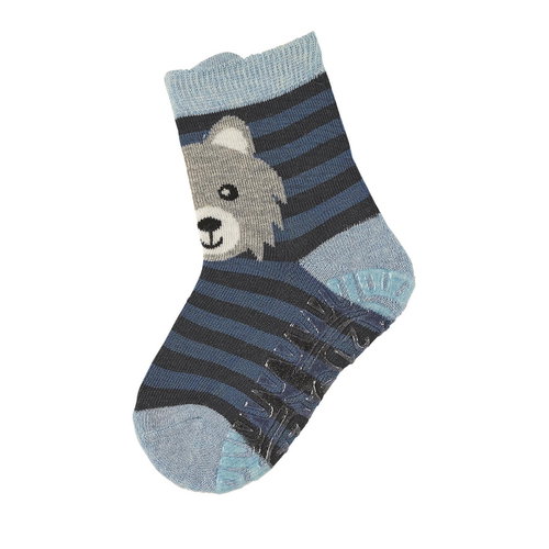 Sterntaler Abs non-slip foot Air bear, blue 8131904, 22 - Socks - Main image
