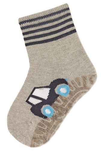 Sterntaler Abs non-slip footbed Sun grey, auto 8022200, 24 - Socks - Main image