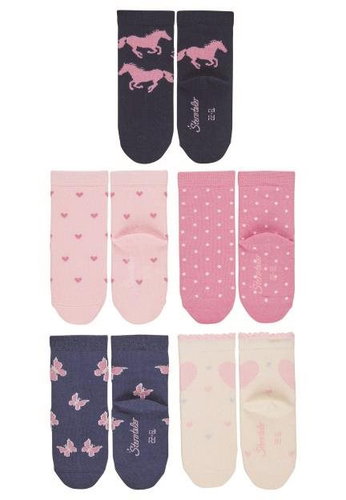 Sterntaler girls 5 pairs with pictures 8322242, 22 - Socks - Main image