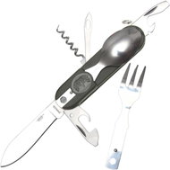 JKR Multifunctional knife with folding cutlery, green - Multitool 