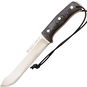 Joker Nomad 6,5" - Bushcraftový nůž s křesadlem, 17 cm, micarta, černý - Lovecký nůž