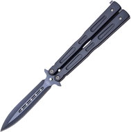JKR Bow tie, 9,5 cm, steel, black - Butterfly Knife