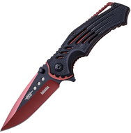 JKR Closing knife, 9 cm, ABS, red-black - Pocket Knife