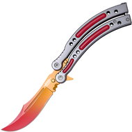 JKR Counter Strike GO bow tie 10 cm, gold - red - Butterfly Knife