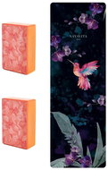 NAYAVITA Yoga exercise set eco yoga mat 3mm Colibri Sakura and 2 blocks - Exercise Mat