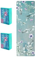 NAYAVITA Yoga exercise set eco yoga mat 3mm Eucalyptus Love and 2 blocks - Exercise Mat