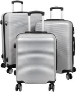 Monopol Sada 3 Cestovních kufrů Malaga skořepinové, M/L/XL stříbrná - Case Set