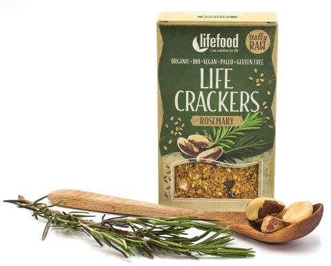 LIFEFOOD LIFE CRACKERS Rozmarýnové RAW BIO - Zdravé chipsy - Hlavní obrázek