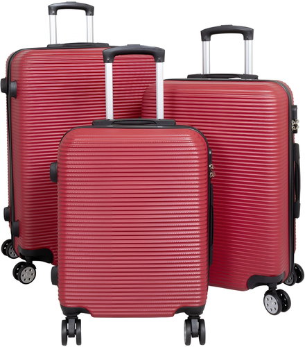 Monopol Set of 3 Malaga travel suitcases, M/L/XL red - Case Set - Main image
