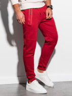 Ombre Clothing Sebastian červené M - Tepláky
