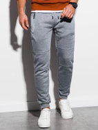 Ombre Clothing Sebastian šedé melanž L - Tepláky